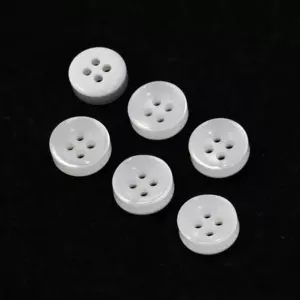 White Resin Buttons